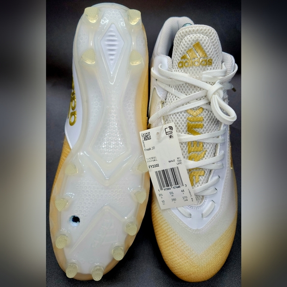 Adidas Freak 20 *RARE*  Football Cleats White/Gold FY2202 Men\'s Sz 10 SAMPLE NIB main image 6